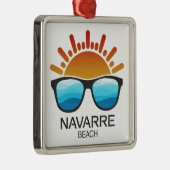 Navarre Beach Florida サングラス メタルオーナメント (右)