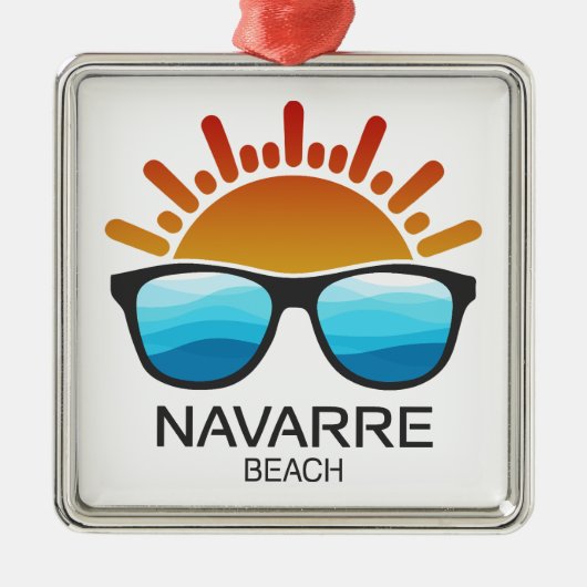 Navarre Beach Florida サングラス メタルオーナメント (正面)