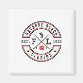 Navarre Beach Florida Fl Retro Surfer Beach Front  マグネット (正面)