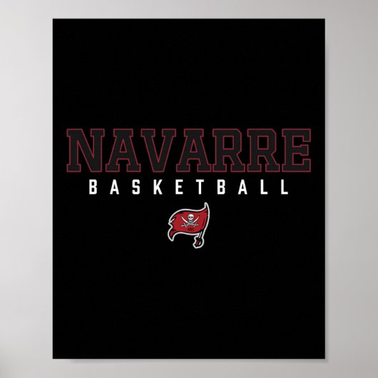 Navarre Raiders ロゴ スケッチ 半袖Tシャツ ポスター (正面)