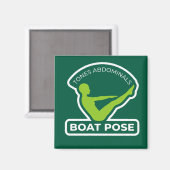 Navasana Boat Pose • Tones Abdominals Yoga マグネット (正面/裏面)