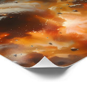 Nave espacial futurista en combate intergaláctico ポスター (コーナー)