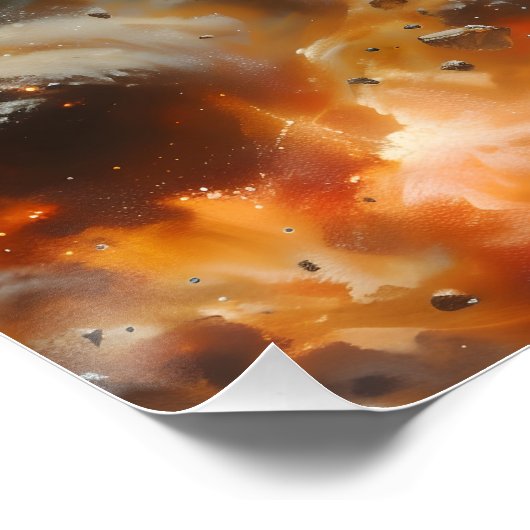 Nave espacial futurista en combate intergaláctico ポスター (コーナー)