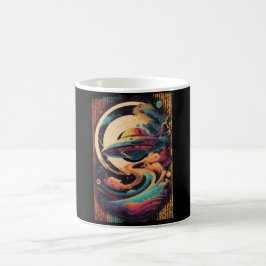 Nave Espacial Viaje Galaxia Taza コーヒーマグカップ