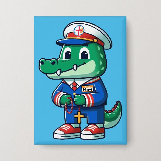 NAVI the Gator pin 缶バッジ (正面)
