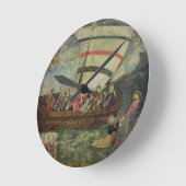 「Navicellaの後の水にキリストの歩く、 ラウンド壁時計 (傾斜)