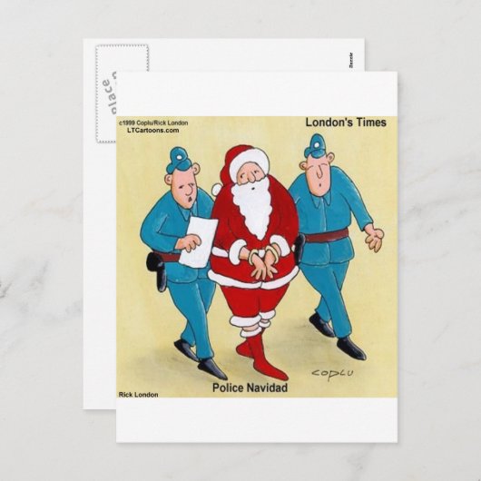 Navidad警察：サンタは非常に悪かった シーズンポストカード (正面/裏面)