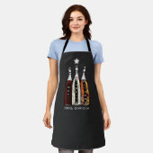 Navidad Boricua Puerto Rico Mavi Coquito Pitoro エプロン (着用した状態)