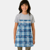  Navidad Elegante Cuadriculado Azul  エプロン (インサイチュ)