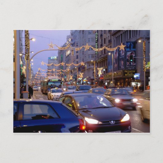 Navidad en la Gran Vía de Madrid ポストカード (正面)