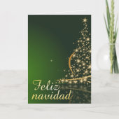 navidenyo verde con arbol de navidの動機。 カード (正面)
