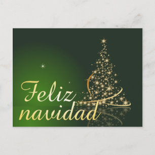 navidenyo verde con arbol de navidの動機。 シーズンポストカード