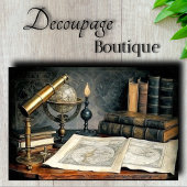 Navigator's Desk Globe Decompage 薄葉紙