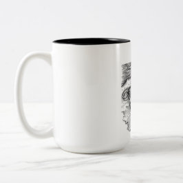 Navigator's Path Vintage Compass Ink Sketch Mug ツートーンマグカップ