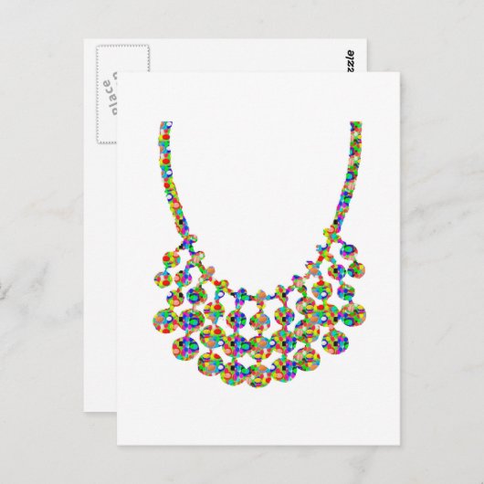 NAVIN Jによるジュエルストリングススパークルグラフィックデコアート ポストカード (正面/裏面)