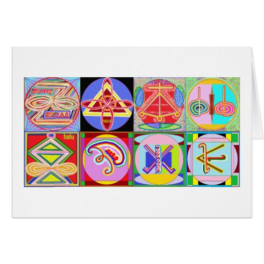 Navin Joshi著8つの純粋なKarunaの霊気のシンボルや象徴 (正面横)