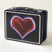 Navt Studioz赤いロゴと神聖なハート メタルランチボックス (裏面)