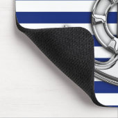 NavyのChrome Like Lifesaver ストライプ マウスパッド (コーナー)