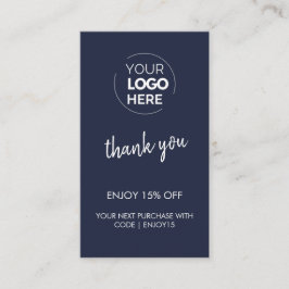 Navyロゴスタイリッシュビジネスモダンに感謝 割引カード