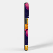 Navy鮮やかの柑橘類とベリー類の果実の模様 Case-Mate iPhoneケース (裏面 / 右)