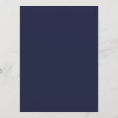 Navy エレガント Blue Signature Scriptのメ結婚ニュー メニュー (裏面)