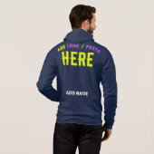 NAVY スタイリッシュ BLUEモダン検証済みブランド パーカ (裏面フル)