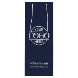 Navy スタイリッシュ Blue社の企業のビジネスロゴ ワインギフトバッグ