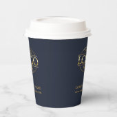 Navy スタイリッシュ Blue社の企業のビジネスロゴ 紙コップ (左)