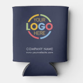 Navy モダン Blue社の企業のビジネスロゴ 缶クーラー (正面)