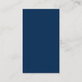 Navy モダン Blue Script,'s 結婚 Thank you エンクロージャーカード (裏面)