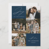 Navy モダン Joy to the World 5写真 シーズンカード (正面)