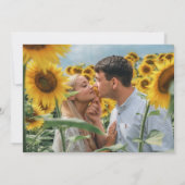 Navy 素朴 Sunflowerの結婚写真保存日 セーブザデート (裏面)