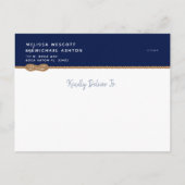 ⚓ Navy 航海の Blue Budget日付の変更 案内ポストカード (裏面)