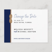 ⚓ Navy 航海の Blue Budget日付の変更 案内ポストカード (正面)