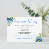 Navy and Baby Blueフローラ結婚の宿泊施設 エンクロージャーカード (スタンド正面)