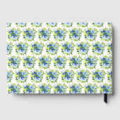 Navy and Baby Blue Floral Wedding ゲストブック (裏面)