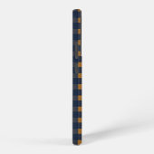 Navy and Brown Plaid Checkered Pattern Samsung Galaxyケース (右側面)