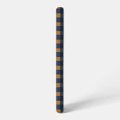 Navy and Brown Plaid Checkered Pattern Samsung Galaxyケース (左側面)