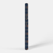 Navy and Brown Plaid Pattern Samsung Galaxyケース (右側面)