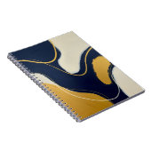 Navy and Gilded Flow ノートブック (右側)