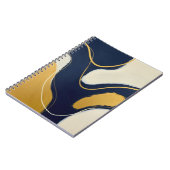 Navy and Gilded Flow ノートブック (左側)