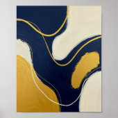 Navy and Gilded Flow ポスター (正面)