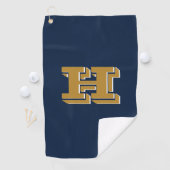 Navy and Gold FIU College Colors Golf Towel ゴルフタオル (インサイチュ)