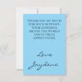 Navy and Gold Flower Gratitude Card ノートカード (裏面)