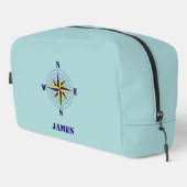 Navy and Gold Nautical Compass Rose with Name ドップキット (右コーナー)