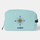 Navy and Gold Nautical Compass Rose with Name ドップキット (裏面)