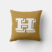 Navy and Gold School Pride Color Style Monogram クッション (裏面)