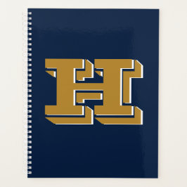 Navy and Gold School Pride Color Style Monogram プランナー手帳