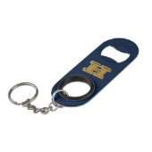 Navy and Gold Stainless Keychain Bottle Opener キーホルダー栓抜き (正面アングル)