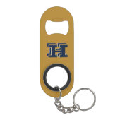 Navy and Gold Stainless Keychain Bottle Opener キーホルダー栓抜き (裏面)
